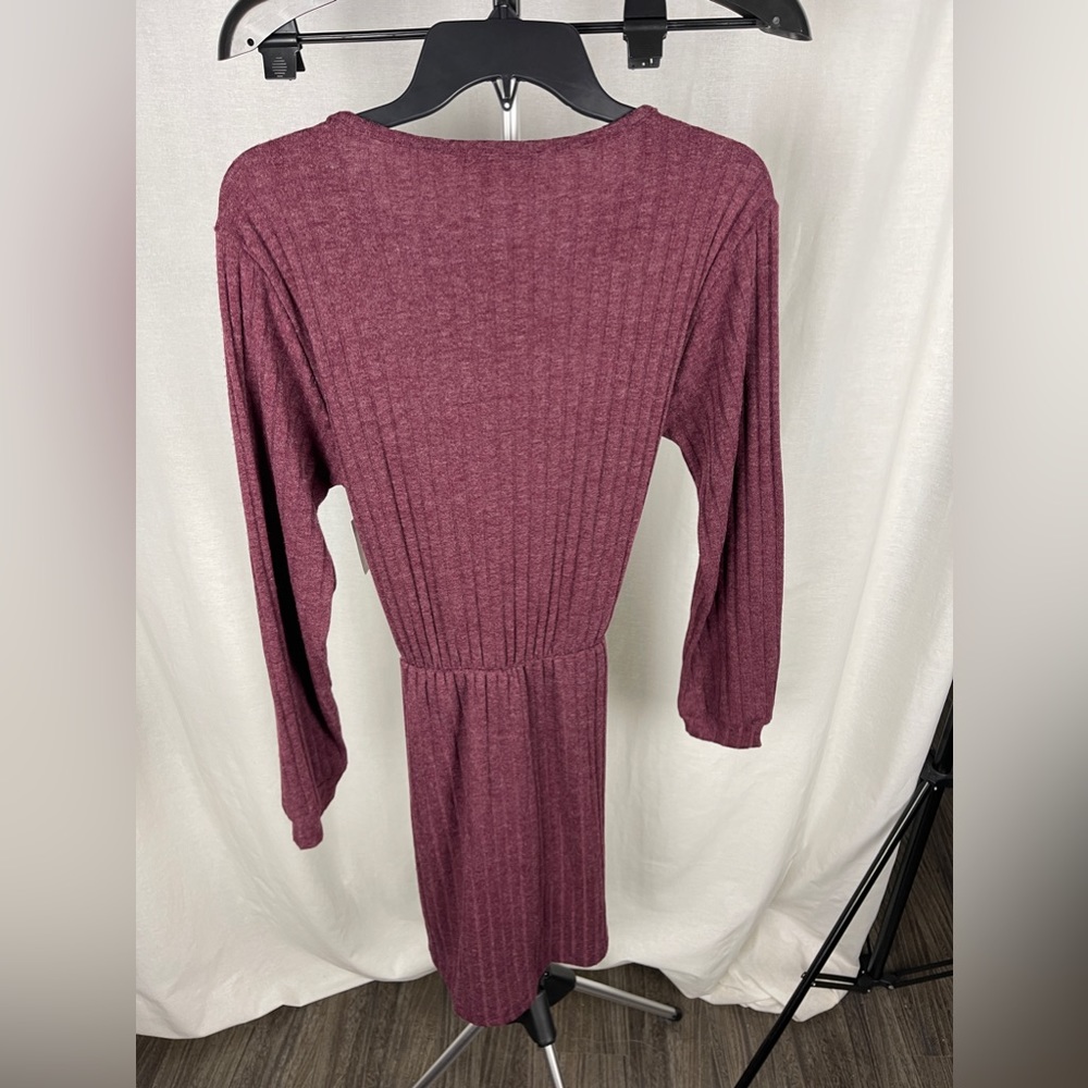 Fraiche Tie Front Long Sleeve Dress Size Medium NWT - Picture 9 of 11